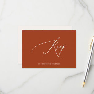 ArtsApp Elegante terracota RSVP Caligrafia Luxuosa