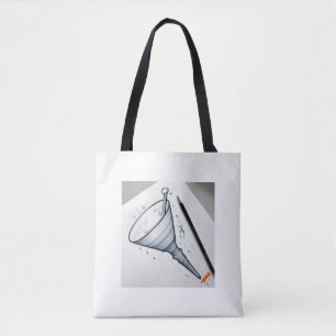 "Artsy Marketing Funnel Tote Bag: Tinta e Wat de 5