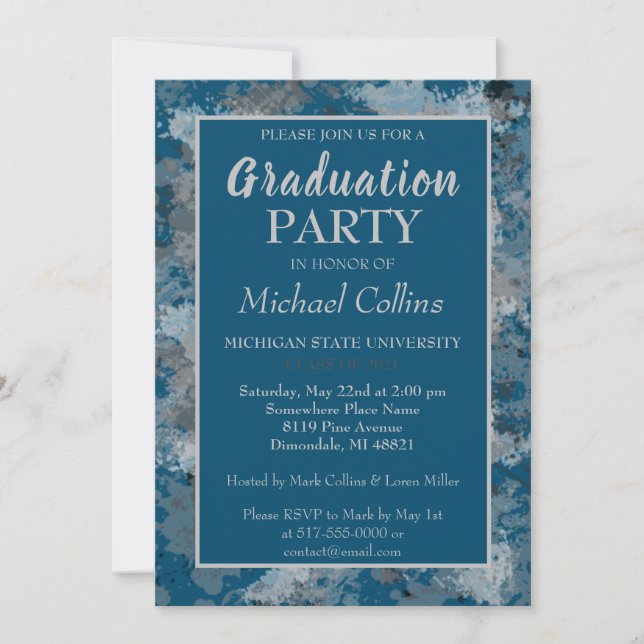 Arty e Convite de festas Na moda (Frente)