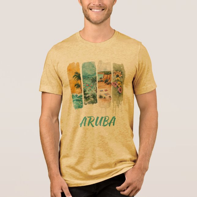 Aruba em design de pincelada (Frente)