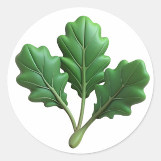 Arugula Plastic 3D - Etiqueta redonda brilhante