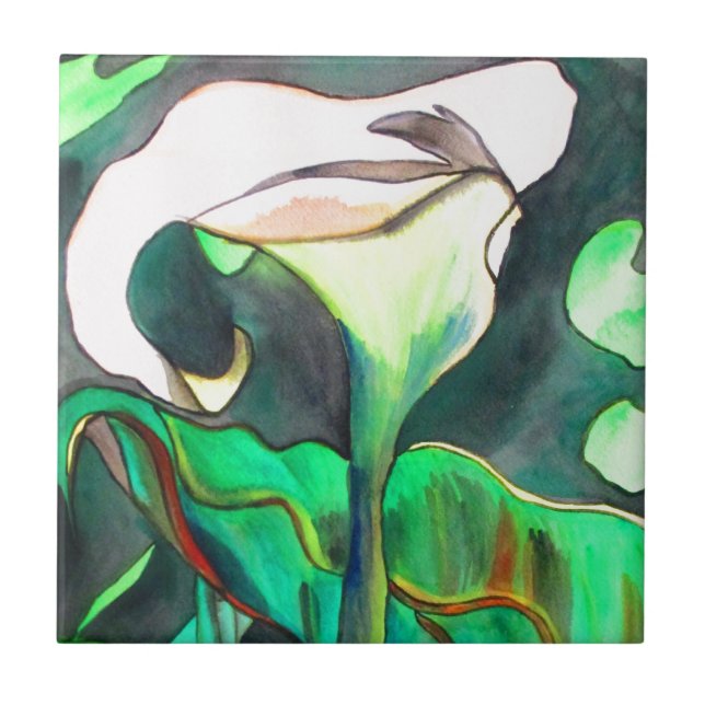 Arum Lily — pintura original de aquarela (Frente)
