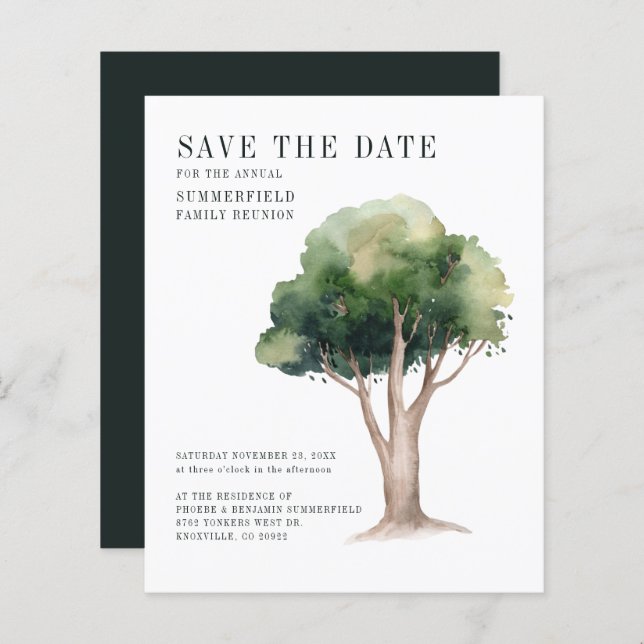 Árvore Anual de Reunião Familiar de Orçamento (Frente/Verso)