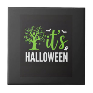 Árvore Assustadora do Halloween Morcegos Vetor Des