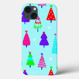 árvore azul de natal colorida pop art