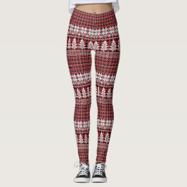 Árvore Branca e Leggings Floco de Neve