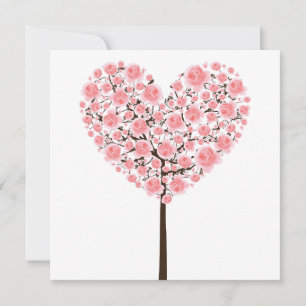 Árvore cardíaca de sakura rosa (flor de cereja)