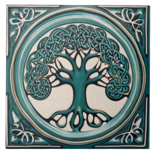 Árvore Celta do Alivio Aqua Turquoise Faux