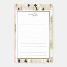 Árvore chique uma nota do bloco de notas do