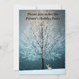 Árvore congelada no convite à noite
