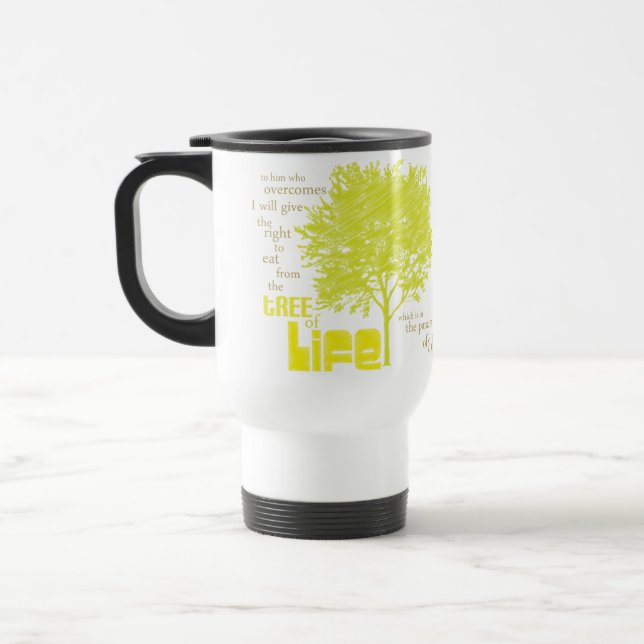 Árvore da caneca de viagem cristã da escritura da (Esquerda)