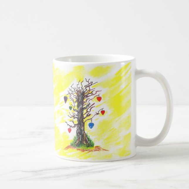 Árvore da caneca do amarelo do amor (Direita)
