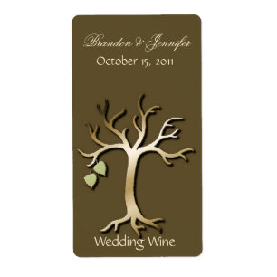 Árvore da queda que Wedding mini etiquetas do