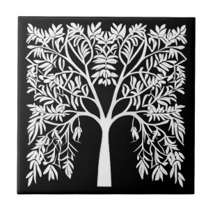 Árvore da Vida #1 Branca em Preto