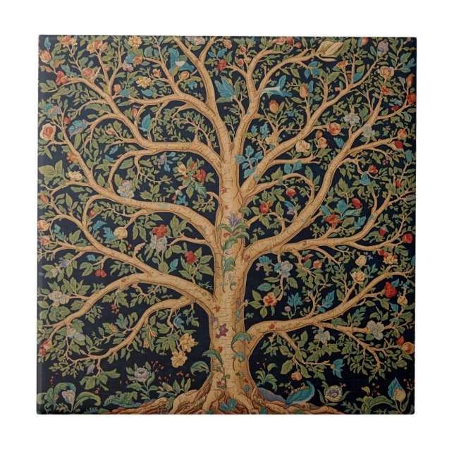 Árvore da Vida de William Morris Pré-Rafaelita Vin (Frente)