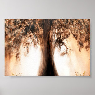 Árvore da vida na Poster do nascer do sol