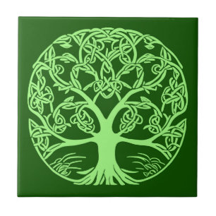 Árvore da Vida Nó Celta Esmeralda Verde