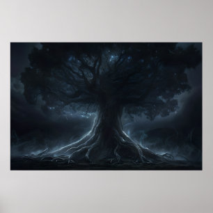 Árvore da Vida - Poster de Fantasia da Edição Dusk