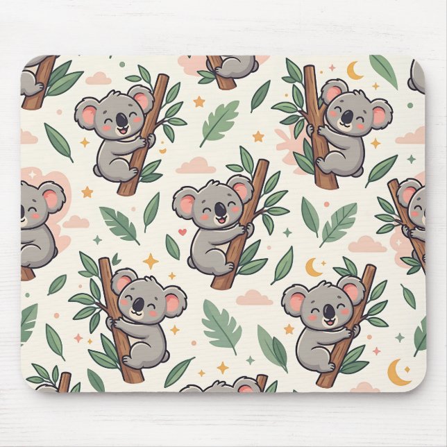 Árvore de Abraço de Coala Mousepad (Frente)