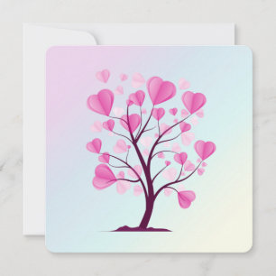 Árvore de amor cresce amor moderno e pastel