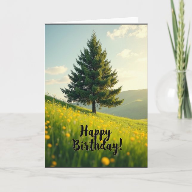 Árvore de Aniversário Doce Cartão Cênico (Frente)