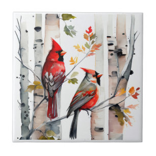 Árvore de aves e Azulejo de cardeais