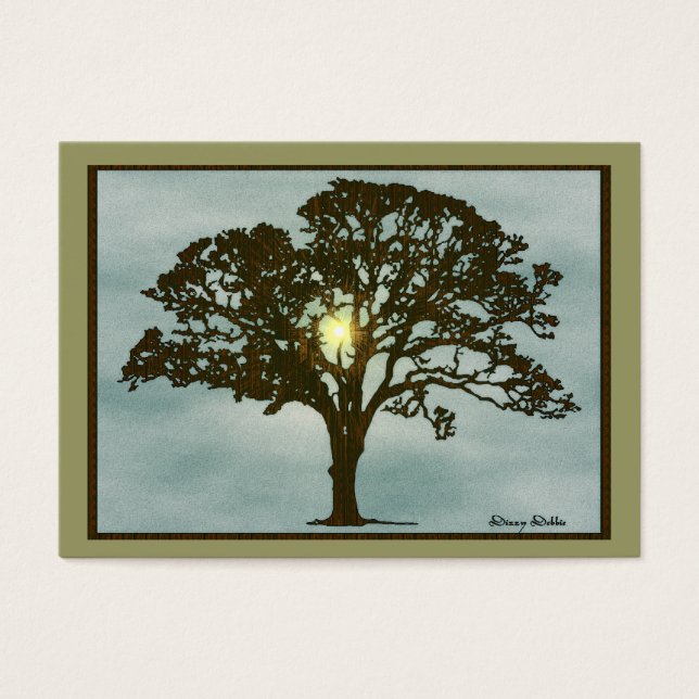 Árvore de carvalho na Placa de Arte Sunset (Frente)