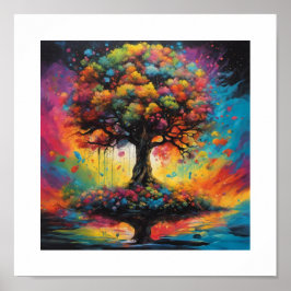 Árvore de conhecimento do bom e do mau poster