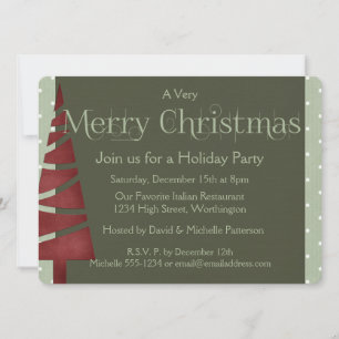 Árvore de Convite para Férias de Natal Design 1