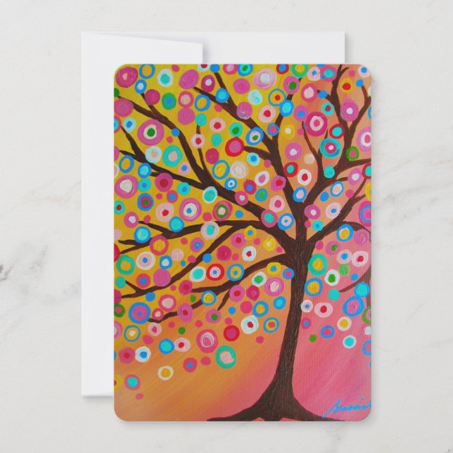 Árvore de convites de Mitzvah do bastão do bar da (Frente)