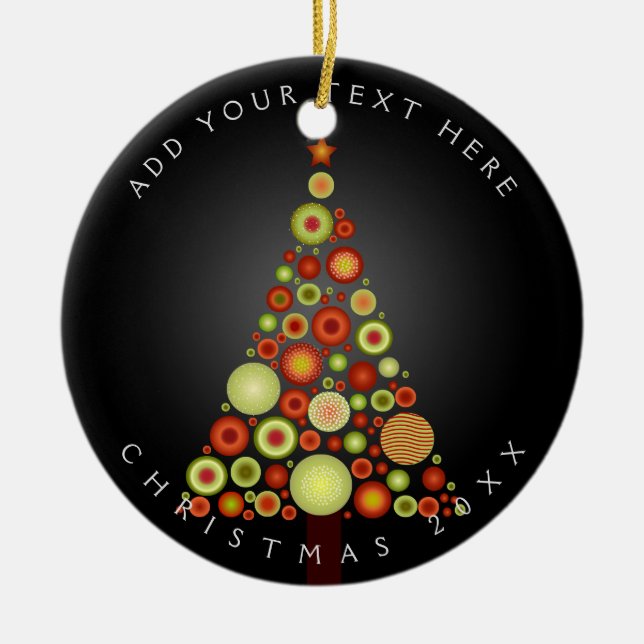 Árvore de Enfeites de natal Retroativos PixDezines (Frente)