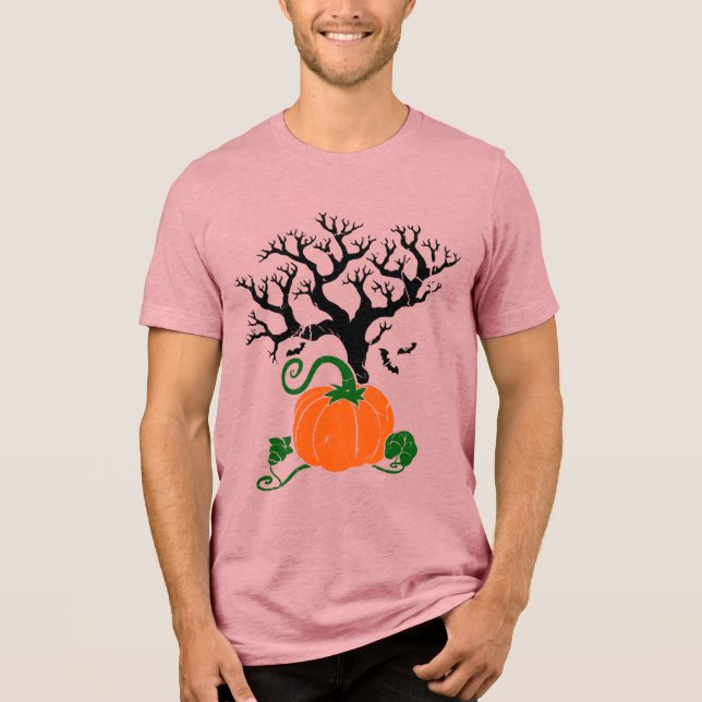 Árvore de Halloween Camisas de Outono Suéter de Ha (Frente)