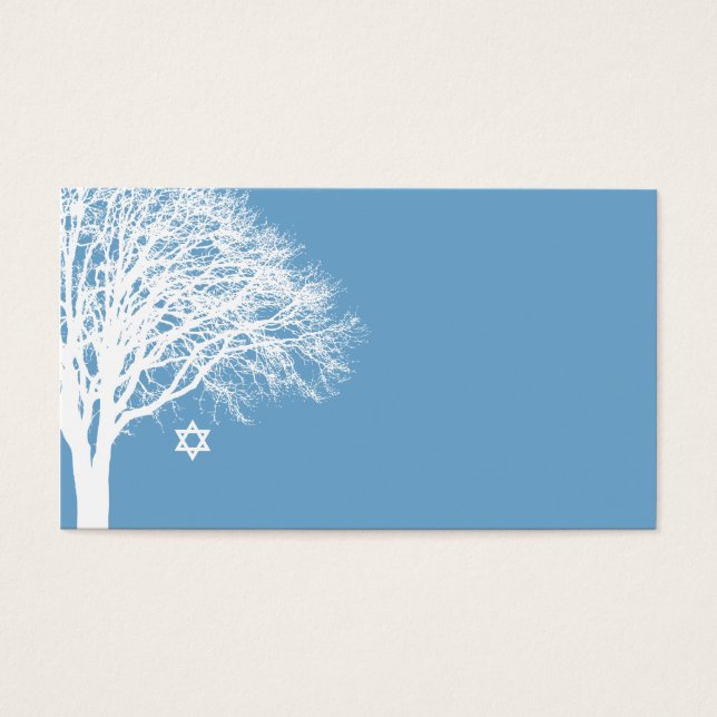 Árvore de inverno Blue Bat Mitzvah (Frente)