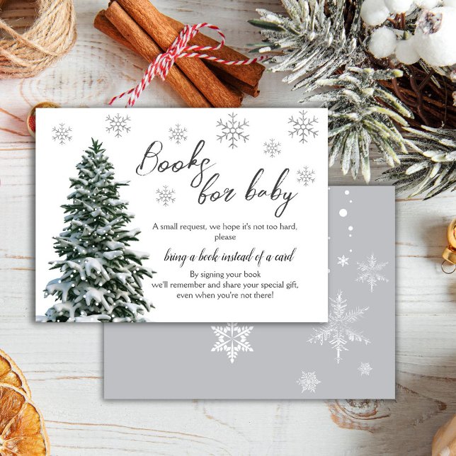 Árvore de inverno de neve | Livros para o Cartão d (Criador carregado)