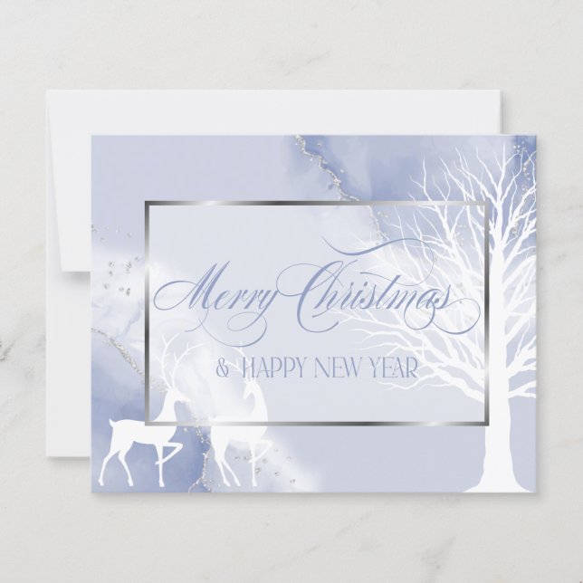 Árvore de inverno violeta de Abstrato de Natal (Frente)