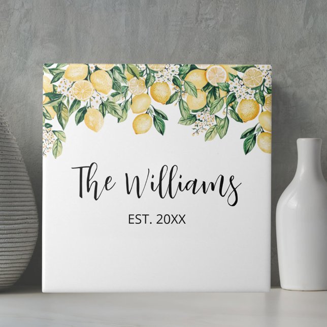 Árvore de limão amarela monograma (In situ)