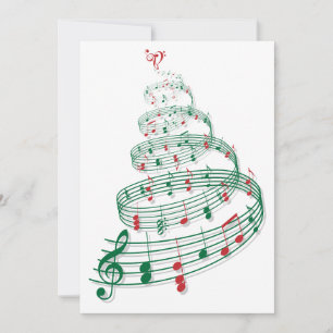 Árvore de Natal abstrata com notas da música