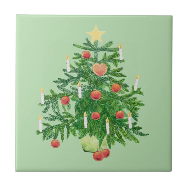 Árvore de Natal Antiga com uma Estrela (Frente)