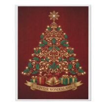 Árvore de Natal Artística Elegante - Dourado Luxuo