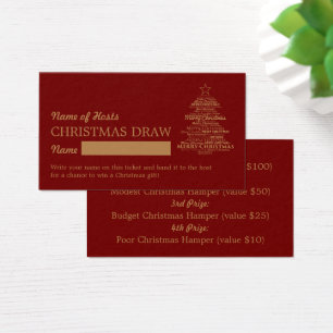 Árvore de Natal, Bilhetes de Raffle da Festa de Na