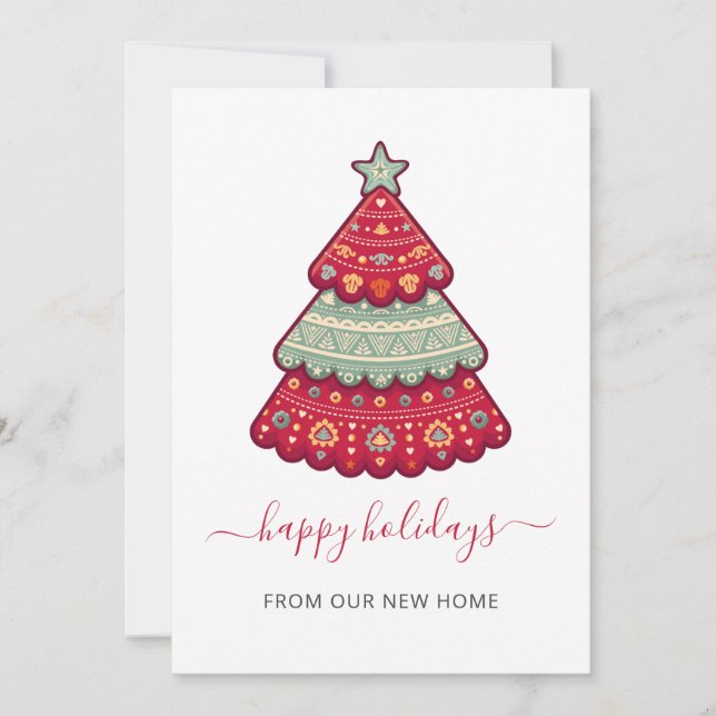 Árvore de Natal bonita Nós movemos Cartões de nata (Frente)