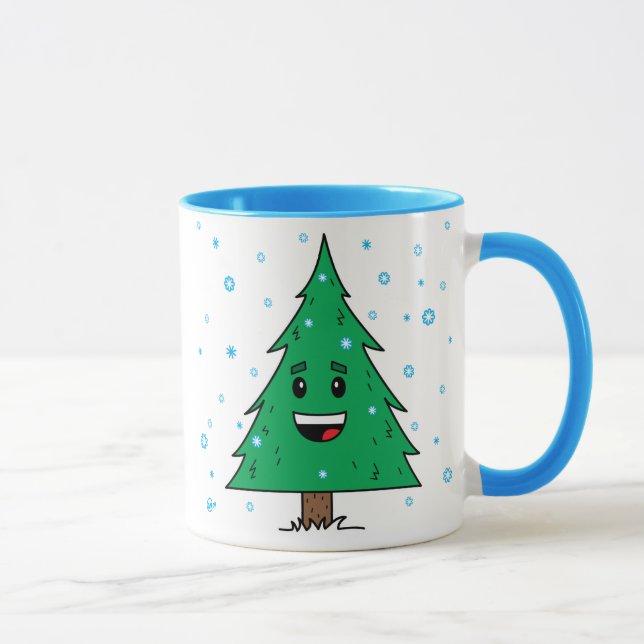 Árvore de Natal bonito - caneca (Direita)