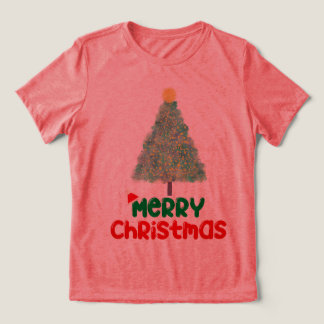 Árvore de Natal Brilhante "Feliz Natal" Camiseta F