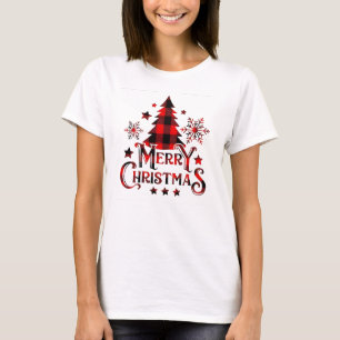 Árvore de Natal – Camiseta com Design de Feliz Nat