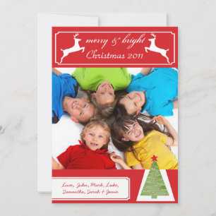 Árvore de Natal da Reindeer Seu Cartão de Natal Fo