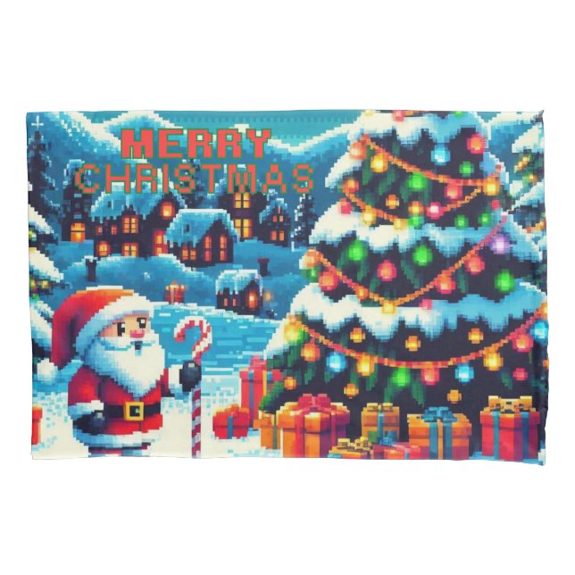 Árvore de Natal de 8 bits e Papais noeis (Frente)