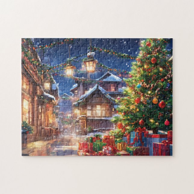 Árvore de Natal de Quebra-cabeça de Jogo (Horizontal)
