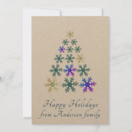 Árvore de Natal do Floco de Neve Cartão de Natal P