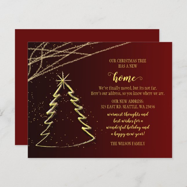 Árvore de Natal do Orçamento Nós Mudamos o Cartão  (Frente/Verso)