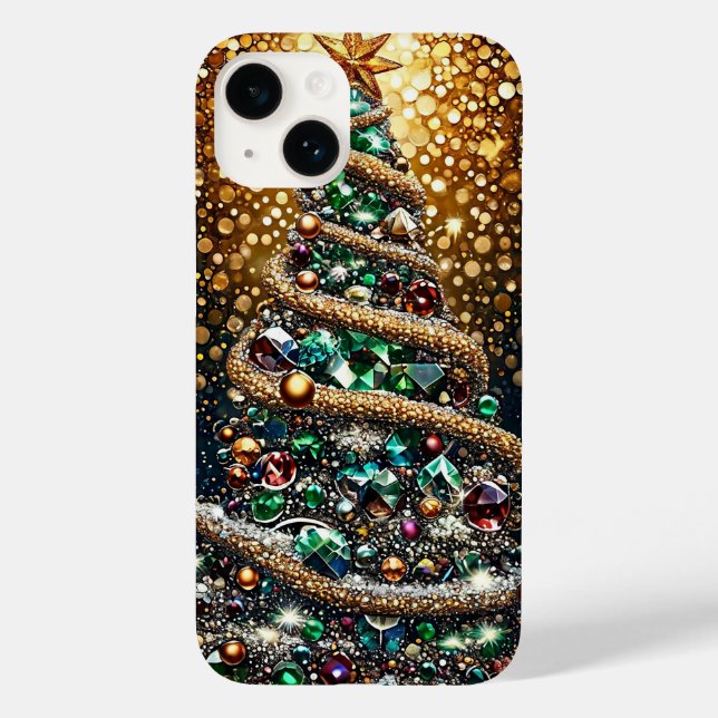 Árvore de Natal Dourada de Luxo Premium Festiva (Verso)